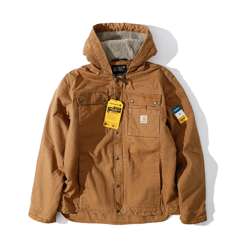 Поддержка идентификации Carhartt Carhartt 103826 бархатистая утолщённая куртка повседневная мужская рабочая куртка модная осень-зима