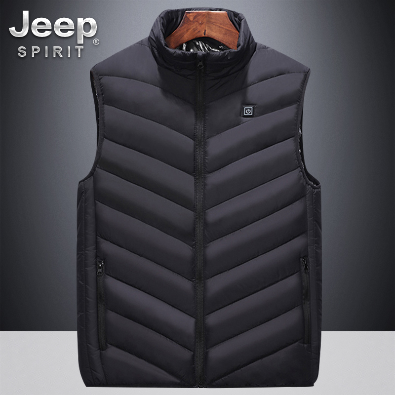 JEEP/Jeep sưởi ấm vest nam mùa đông sưởi ấm quần áo vest nam vest áo khoác điện sưởi ấm vest áo sưởi ấm cơ thể áo khoác sưởi