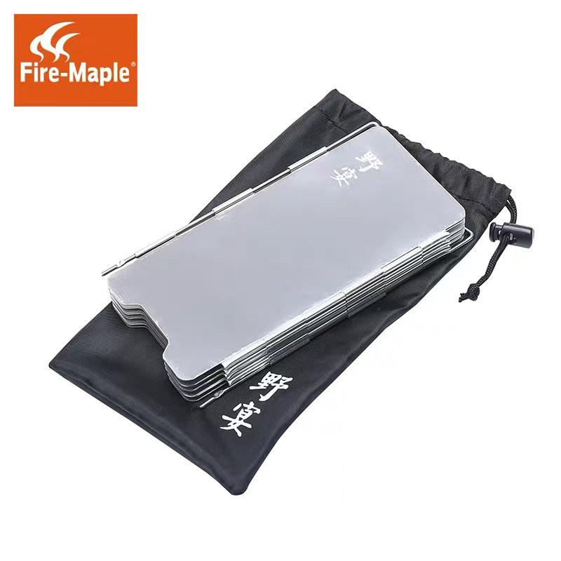 Fire maple folding windshield 9 pieces aluminum alloy picnic 503 outdoor camping stove stove cookware windproof plate