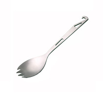 Pure titanium fork spoon Dual-purpose outdoor camping tableware Field portable and versatile ultra light camping equipped with titanium fork spoon