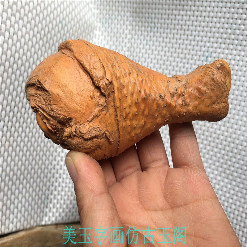 Snowflake Jade Emulation Stone Engraving Workmanship Realistic Home Adornment Chicken Leg Pat Movie Props Model Big Chicken Legs