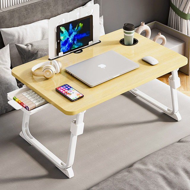 Liftable bed dining table foldable dining table home bedroom bed simple table ຫໍພັກຂະຫນາດນ້ອຍຕາຕະລາງຄອມພິວເຕີ