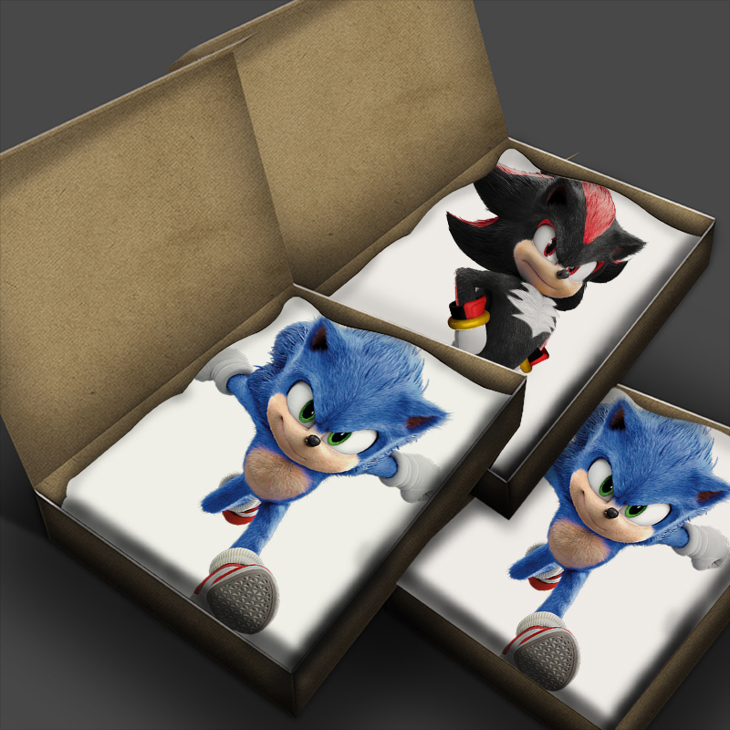 Sonic the Hedgehog 3 Short-Sleeve Children's T-Shirt Long-Sleeve Shadow Movie Merchandise Sonic Cartoon Tops for Boys and Girls