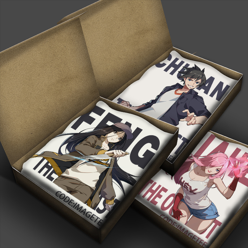 One under the Earth, One under the Sky, Movie and Anime Merchandise, National Trend, Feng Baobao and Zhang Chulan Co-Branded Short-Sleeved T-Shirt