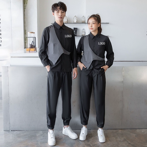 Три -летний магазин три цвета, одежда парикмахерская рабочая одежда одежда для прически стилиста модный рабочий костюм