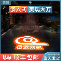 Embedded Advertising Projection Lamp Concealed projection lamp Indoor hotel light suction top text Xuanguan cylinder lamp logo
