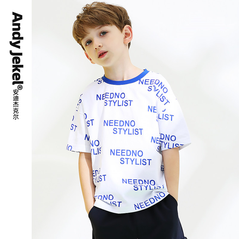 Boys short - sleeved T - shirts children's cotton T - shirt trend boy's half - sleeve children's clothing