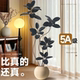 Artificial Green Plant Black Rubber Tree, High-End Luxury Indoor Living Room Large Potted Plant, Faux Tree Plant Decoration