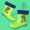 Small car dinosaur rain shoes with green plush