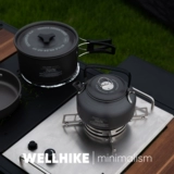 WELLHIKE Дорожный комплект для кемпинга, посуда для пикника, чайник, 3 предмета