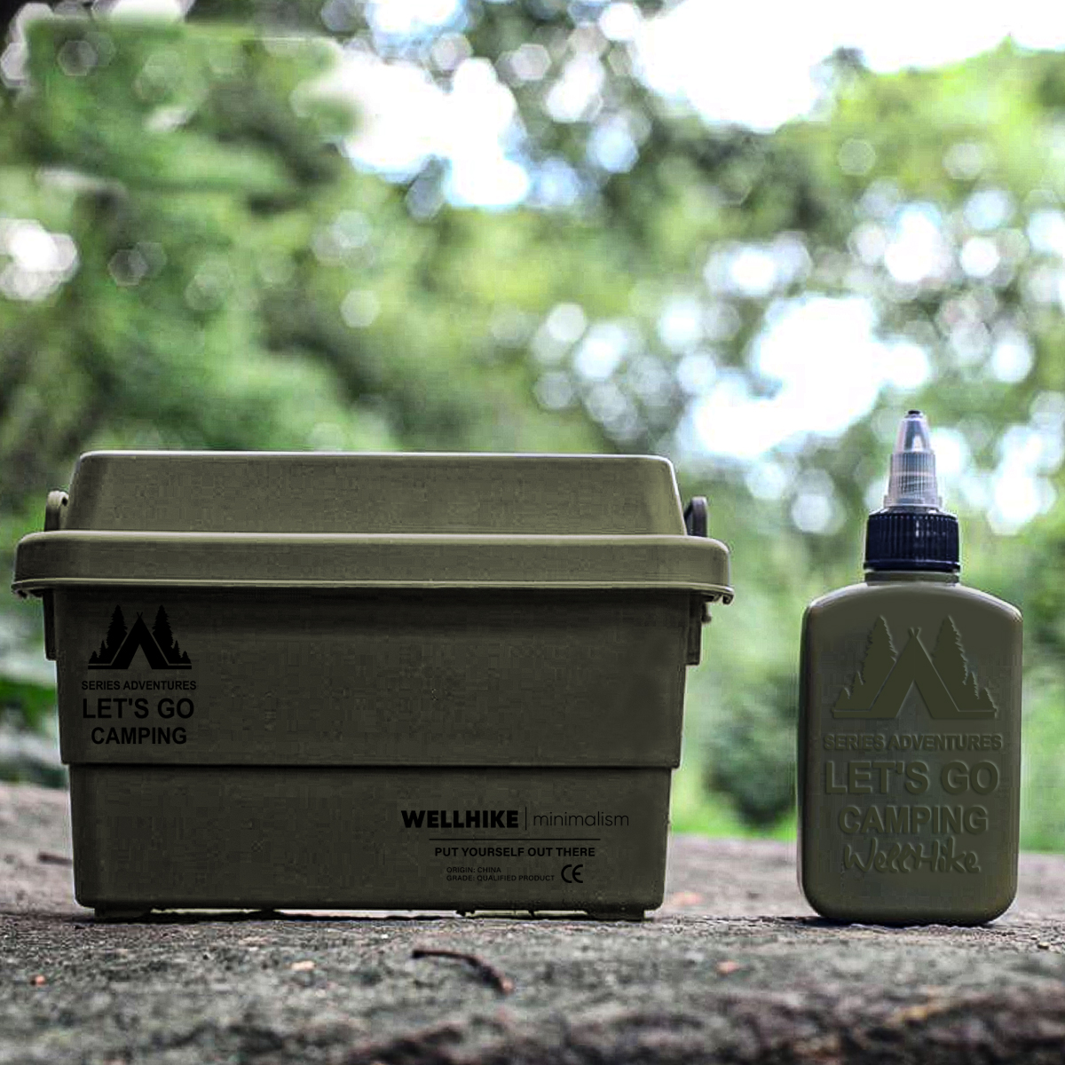 WELLHIKE Outdoor Oil Pot Portable Seasoning Bottle Camping Vinegar Jar Condiment Box Picnic With Outlet Containing Bag-Taobao