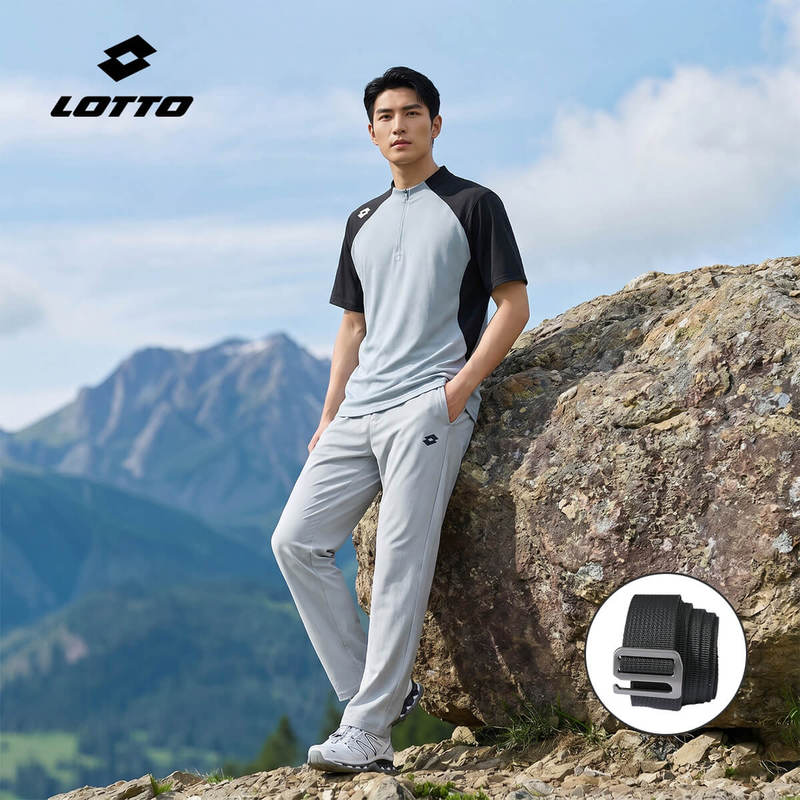 lotto Summer Quick-Drying [Half-Zip T-Shirt + Casual Pants] Sports Two-Piece Set Men's Hiking Suit