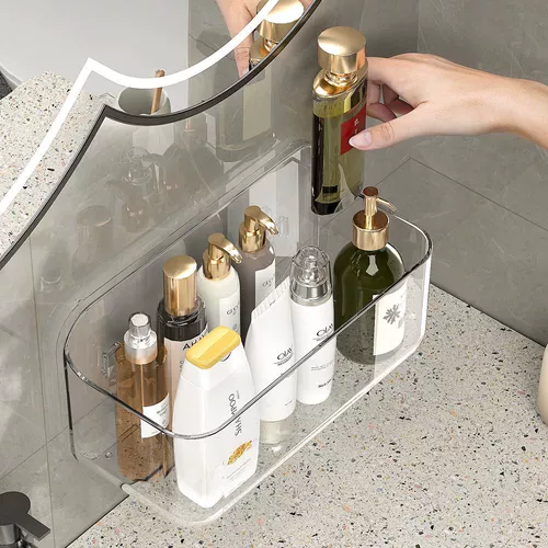 Полка для туалетной комнаты, настенная, без дырокола, полка для ванной комнаты, туалет, умывальник, настенный ящик для хранения косметики