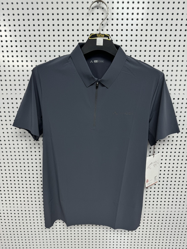 Vaude Outdoor Sports Men's and Women's Summer Quick-Drying Elastic Breathable Antibacterial Lapel Short-Sleeved Polo Shirt