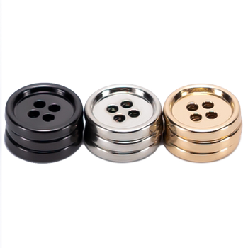 Metal button high-end round shirt men's woolen coat