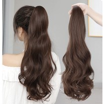 Wig ponytail strap fake hair female long hair grab clip high ponytail curly hair big wave hair tail fake ponytail