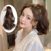Curly hair ponytail female big wave grab artifact simulation human hair natural lazy high ponytail long curly hair fake braid
