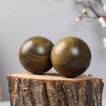 Green sandalwood handball sandalwood scent health ball solid wood hand ball old man fitness ball recovery training massage finger hand play
