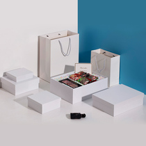 White gift box empty box large simple birthday gift box ins Wind pure white high-grade ritual gift box