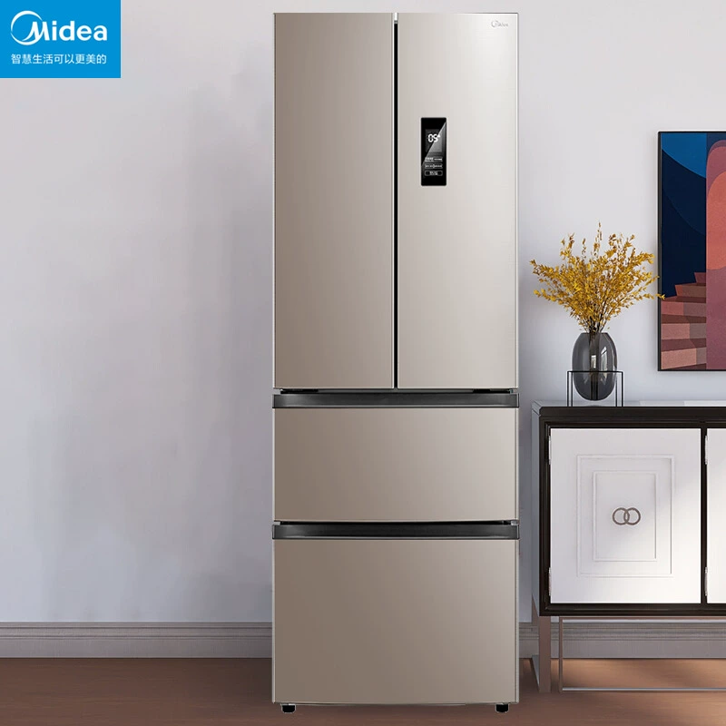 Tủ lạnh Midea 319L nhiều cửa Pháp, thiết bị gia dụng thông minh, chuyển đổi tần số cỡ trung bình, tiết kiệm năng lượng, 4 cửa mở kép, không đọng sương - Tủ lạnh
