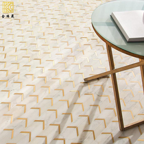 French cream style arrow-shaped stone mosaic tiles marble kitchen bathroom background wall bathroom anti-slip tiles