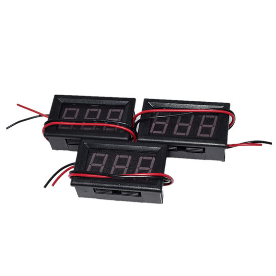 Two-Wire Dc5V-120V Dc Digital Display Voltmeter Digital Voltage Meter Head Electric Vehicle Meter Head Anti-Reverse Connection 0.56