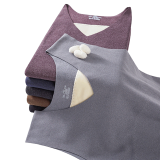 Velvet added in autumn and winter thickened heat-proof warm vest