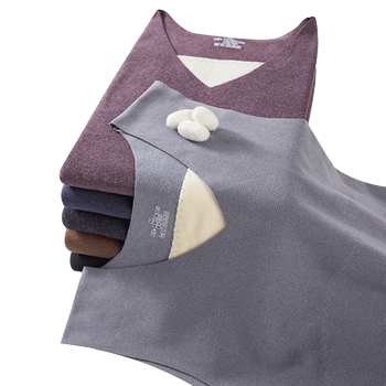 Velvet added in autumn and winter thickened heat-proof warm vest