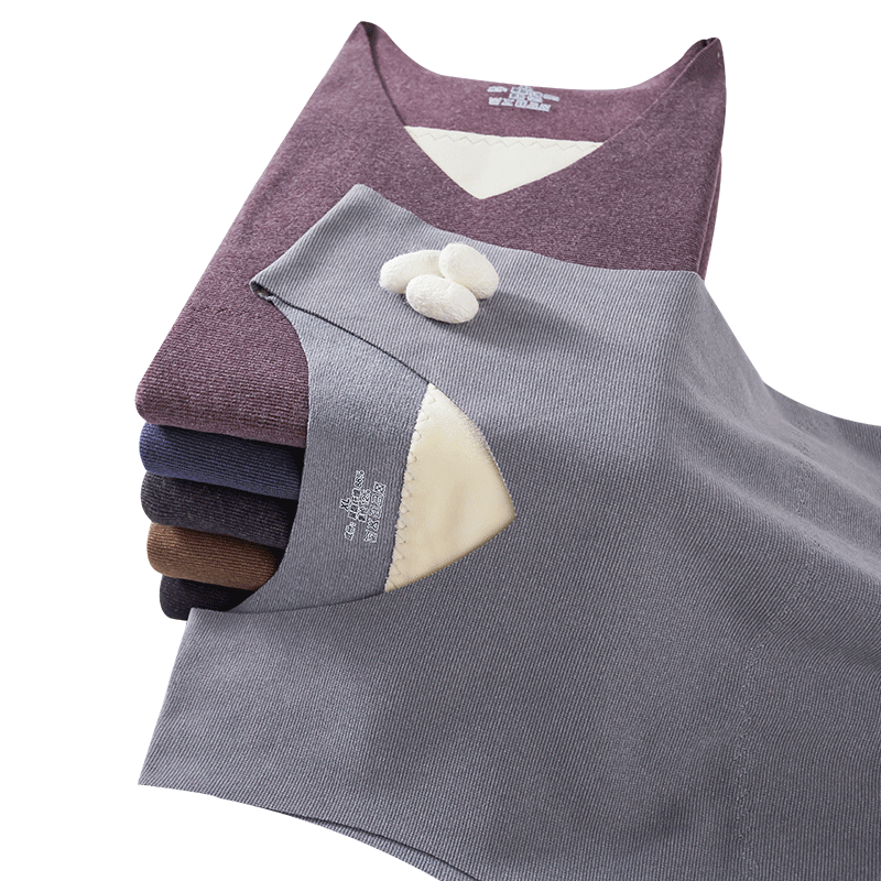 德绒保暖背心男士秋冬加绒加厚无痕内穿坎肩棉马甲发热无袖t恤