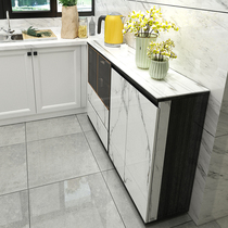 Light luxury cabinet rock plate modern minimal narrow cabinet ultra thin tea cabinet 30CM against wall household kitchen bowl cabinet