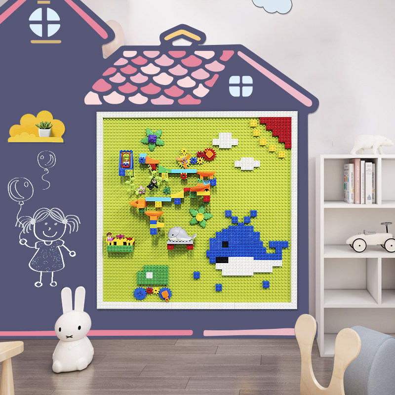 Magnetic Ruyi Magnetic Building Block Wall Blackboard Wall Home Children Building Blocks Toy Magnetic Graffiti Wall Sticker Two-in-one