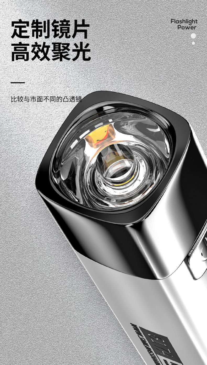 CRISPI 迷你充电 强光手电 IPX6级防水 图3