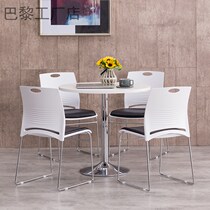 Simple negotiation table and chair combination Shop negotiation small round table Training consultation table and chair Office reception reception table