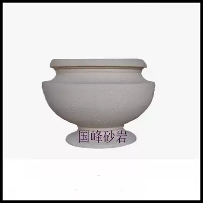 Artificial sandstone relief mural glass fiber sculpture garden villa indoor and outdoor simple art flower pot decoration materials
