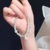 Chinese-Style Bamboo Bracelet with Bamboo Leaf Pendant, Niche Design, Ancient Style Bracelet, Personalized Fashion Jewelry for Best Friends