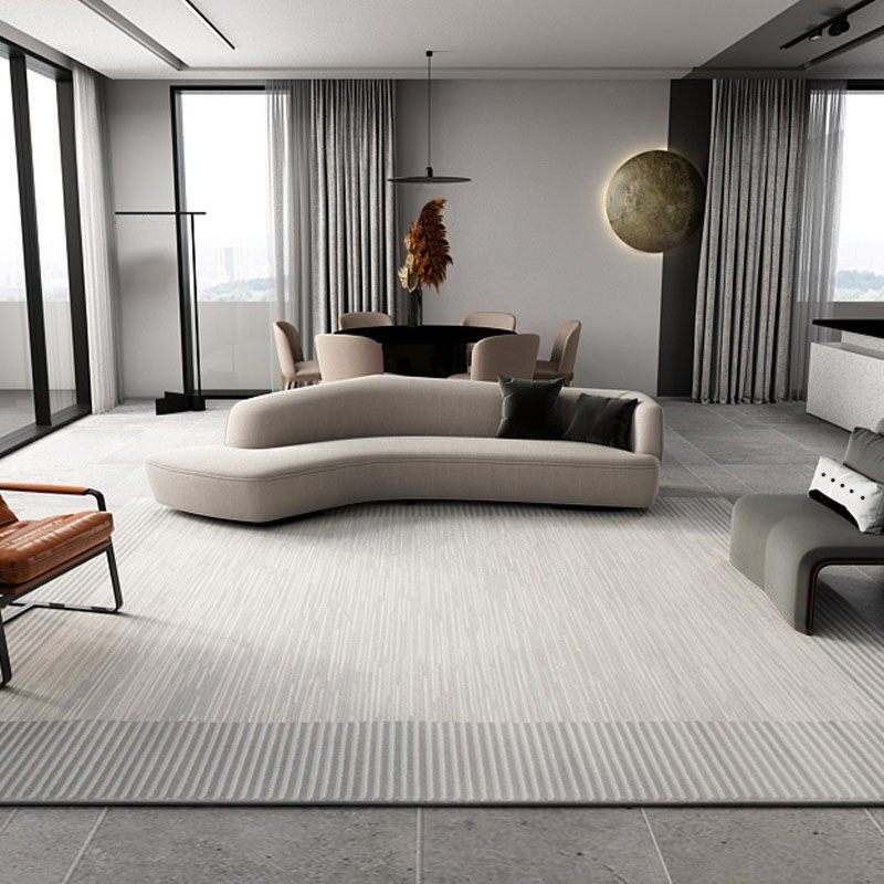 Simple striped light luxury gray carpet living room sofa coffee table floor mat bedroom minimalist full shop household carpet large area