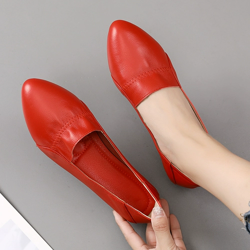 2021 Новая женская обувь латиноамериканская танцевальная обувь кожаные низкие каблуки, мягкие дни