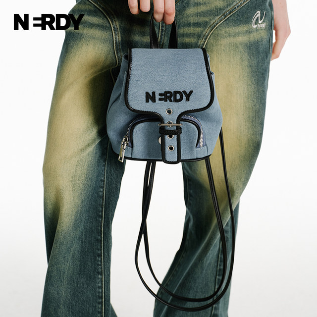 NERDY denim series ຖົງຈົດຫມາຍ LOGO