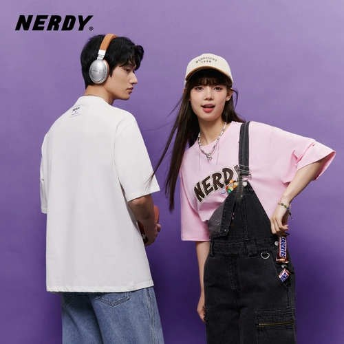 NERDY Летняя парная одежда для отдыха для влюбленных, футболка, оверсайз, короткий рукав