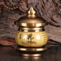 Taiwan pure copper Buddha front water supply cup for the Buddha cup Guanyin water purification cup holy water cup household wine cup Guan Gong Cai God offering cup