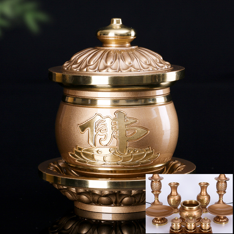 Copper water supply cup for Buddha cup household Guanyin holy water purification cup household lotus cup Buddha cup tribute cup wine cup