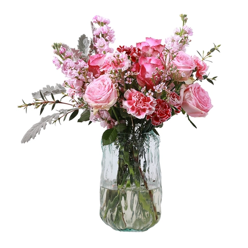 Huajia подбирает смешанные букеты из 12 и более цветов в одном заказе, включая смешанные листья и цветы для украшения домашних цветочных композиций.