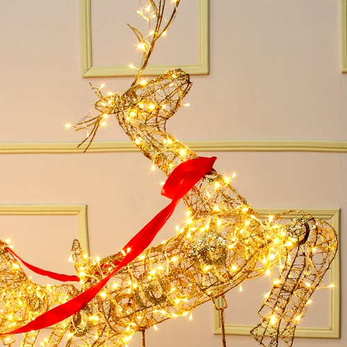Рождественский светящийся оленя La Hotel Hotel Mall Mall Combertion Coremercoration Iron Art Flying Deer Sles