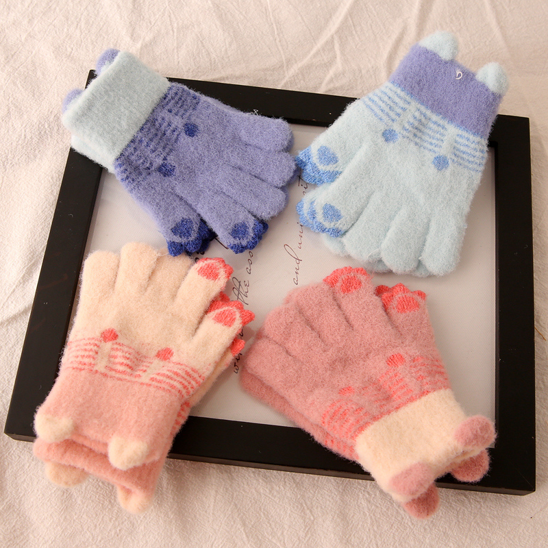 Children Winter gloves Five fingers Thin Cute Autumn Winter Warm Kid Boy Girl Kindergarten Baby Boy-Taobao