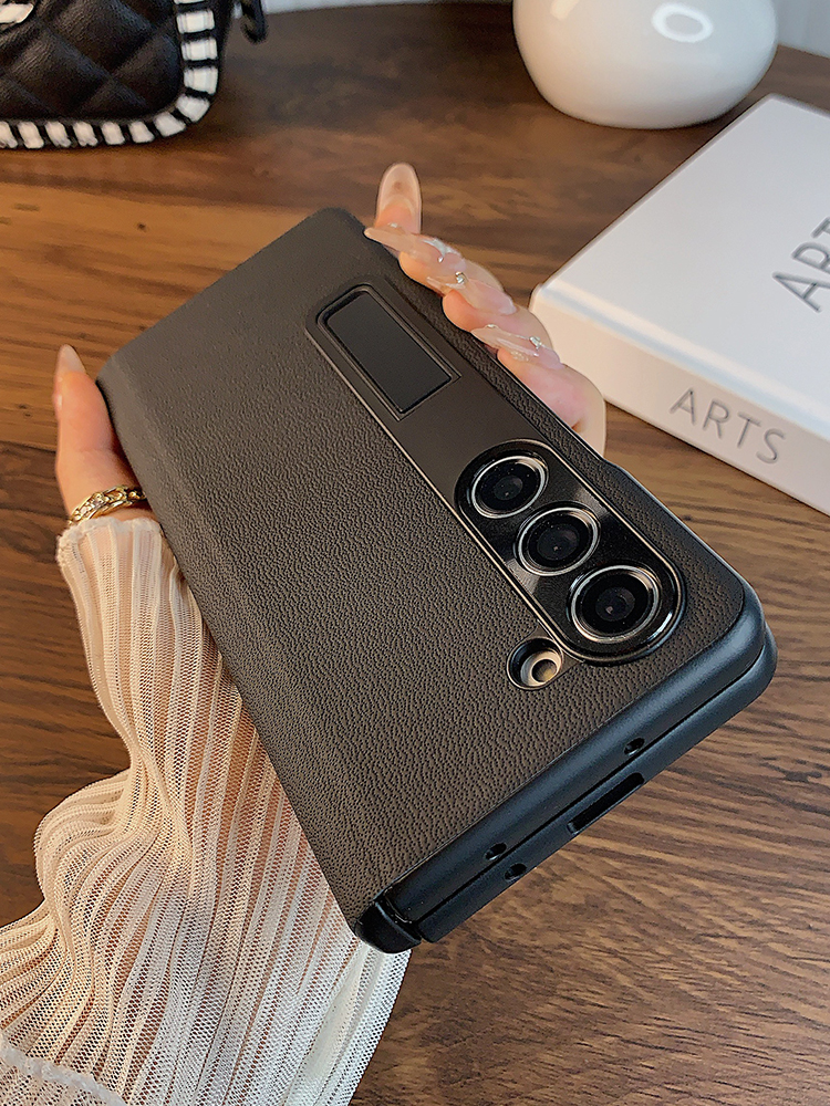 Samsung Galaxy Zfold5 携帯電話ケース本革折りたたみスクリーンfold4保護ケースオールインクルーシブ落下防止限定版W24ハイエンドfold6高級ブラケット新しい男性と女性のフロントカバーリアシェルに適しています