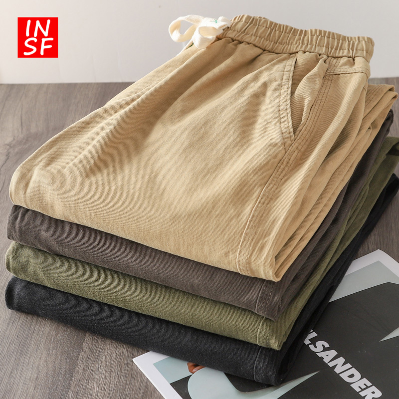American-Style High-Twist Combed Cotton Pure Cotton Casual Pants for Men, Spring and Autumn, Loose, Thickened, Straight-Leg Workwear Long Pants for Men American-Style High-Twist Combed Cotton Pure Cotton Casual Pants for Men, Spring and Autumn, Loose, Thickened, Straight-Leg Workwear Long Pants for Men