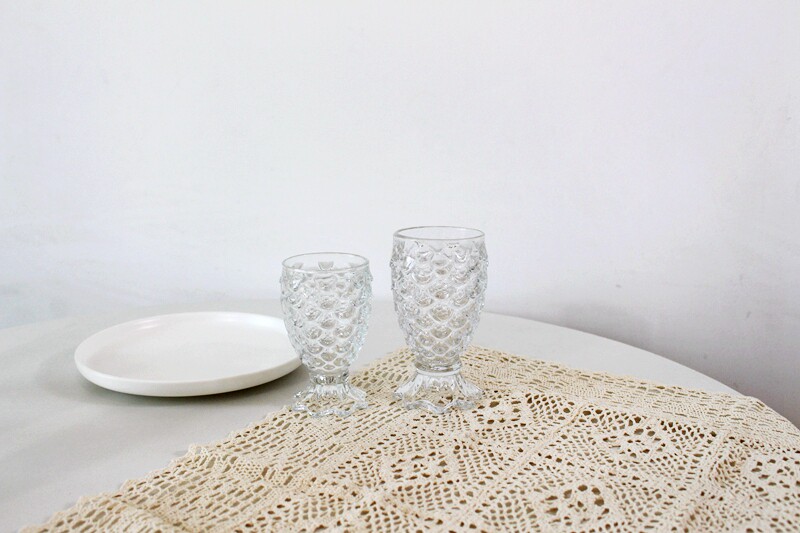 South Korea Ins Fish Scales High Foot Glass Cups Milkshake Red Wine Cups Milk Tea Drinks Cup Reliefs Light Lavish 0 32kg