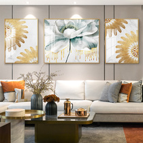  Abstract living room decoration painting Nordic triple sofa background wall painting Modern light luxury crystal porcelain painting atmospheric hanging painting