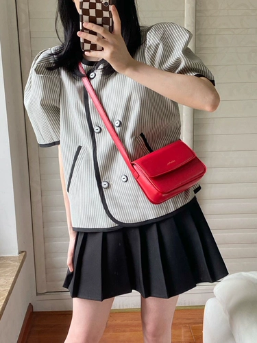 Оригинальная ретро брендовая сумка на одно плечо, красная сумка через плечо, изысканный стиль