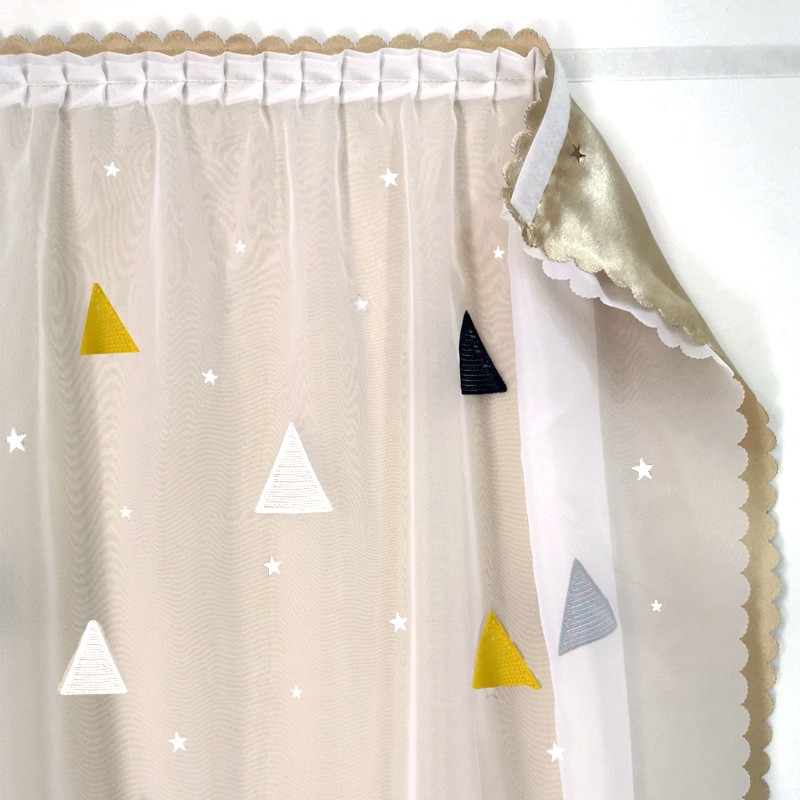 Free Punching installation 2023 New bedroom Balcony Floating Windows Ins magic adhesive shading shading little curtains finished products-Taobao